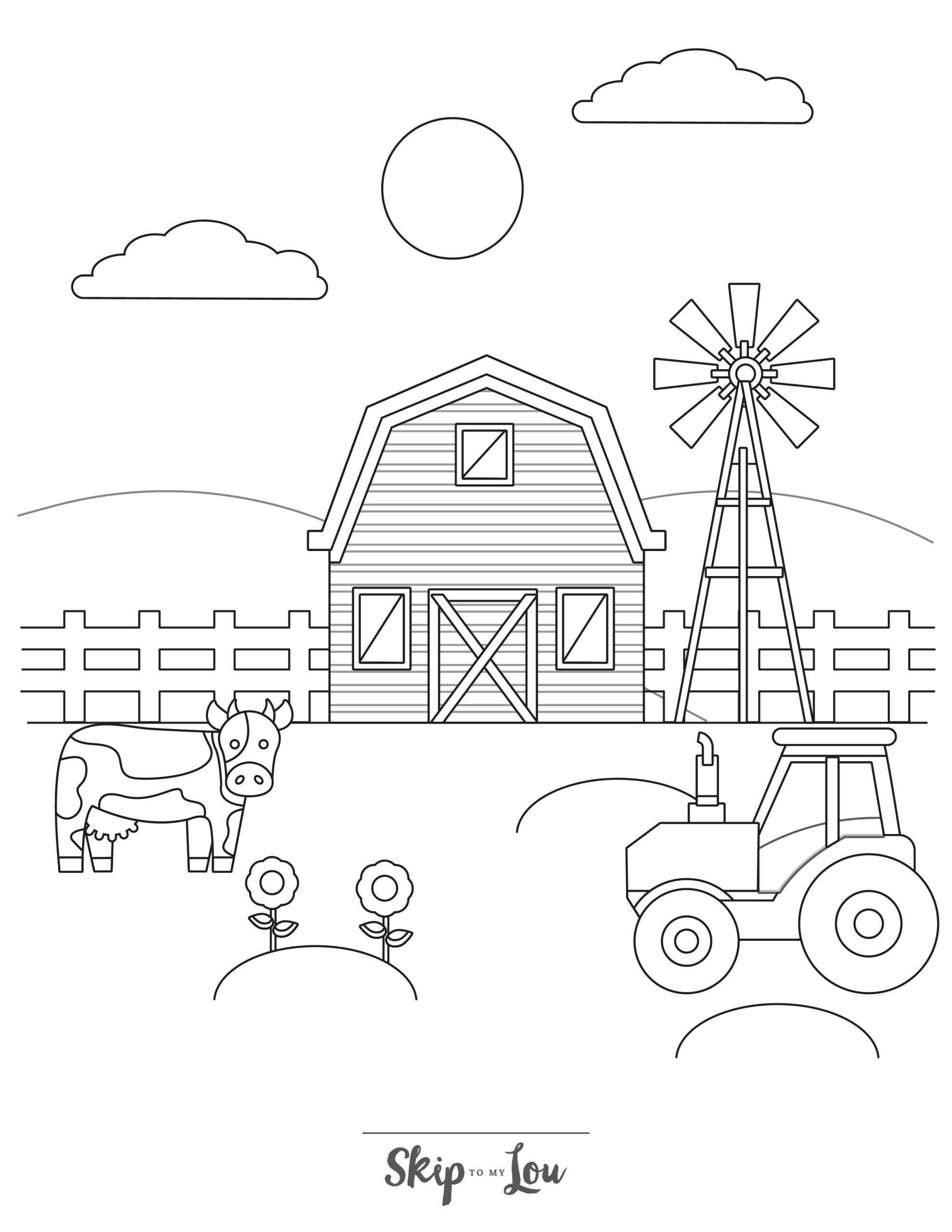 150+ Color Page Tractor Printable 89