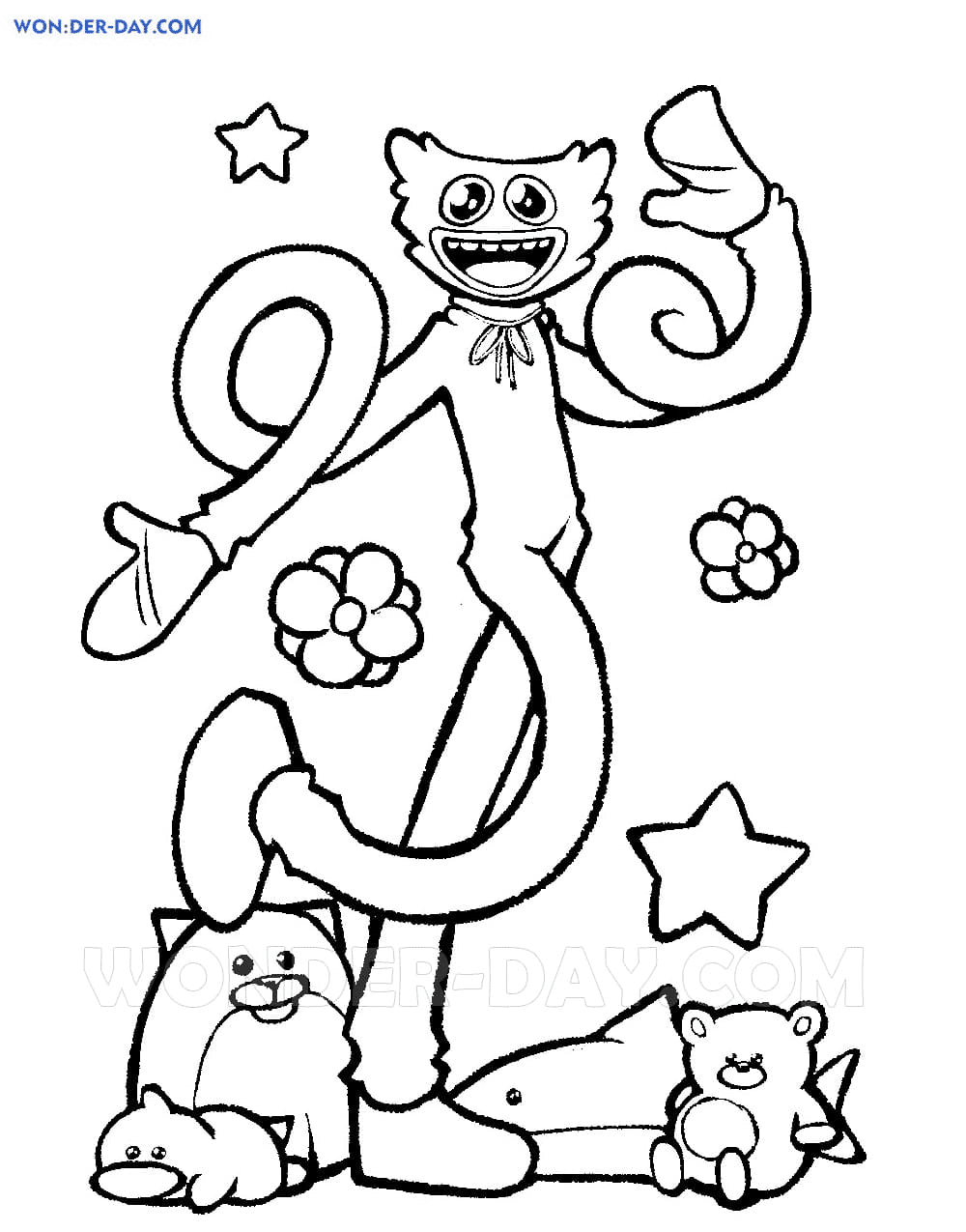 150+ Huggy Wuggy Coloring Pages FREE Printable 105