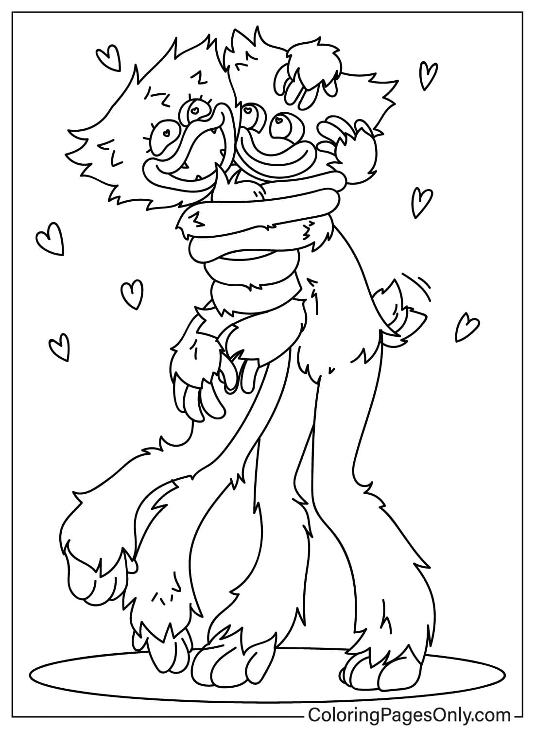 150+ Huggy Wuggy Coloring Pages FREE Printable 136