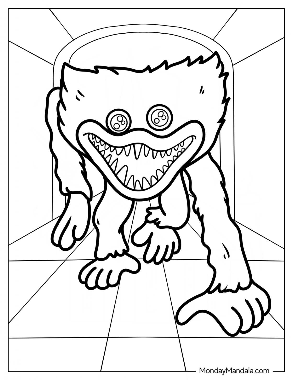 150+ Huggy Wuggy Coloring Pages FREE Printable 143