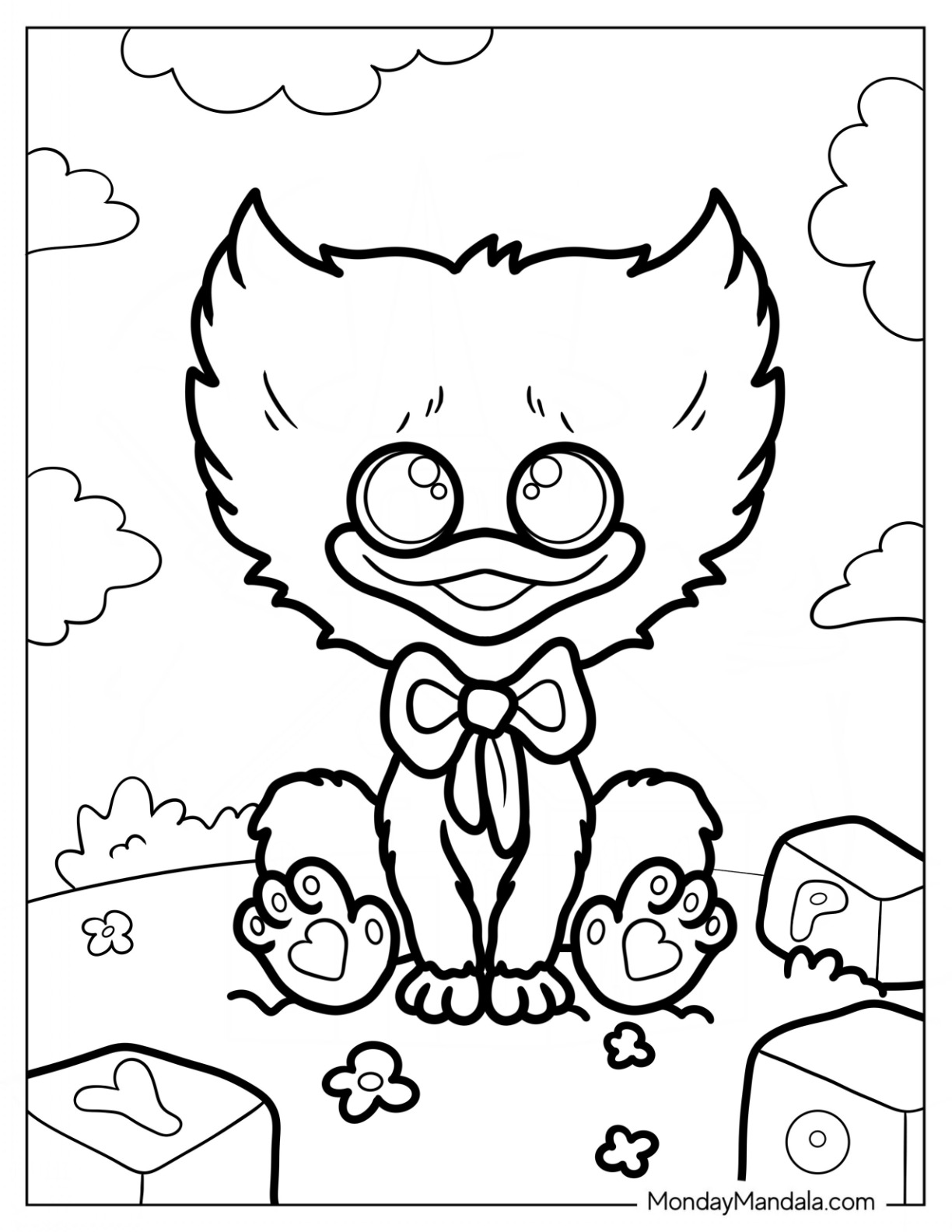 150+ Huggy Wuggy Coloring Pages FREE Printable 144