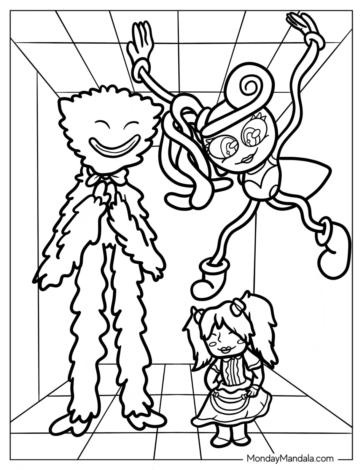 150+ Huggy Wuggy Coloring Pages FREE Printable 145