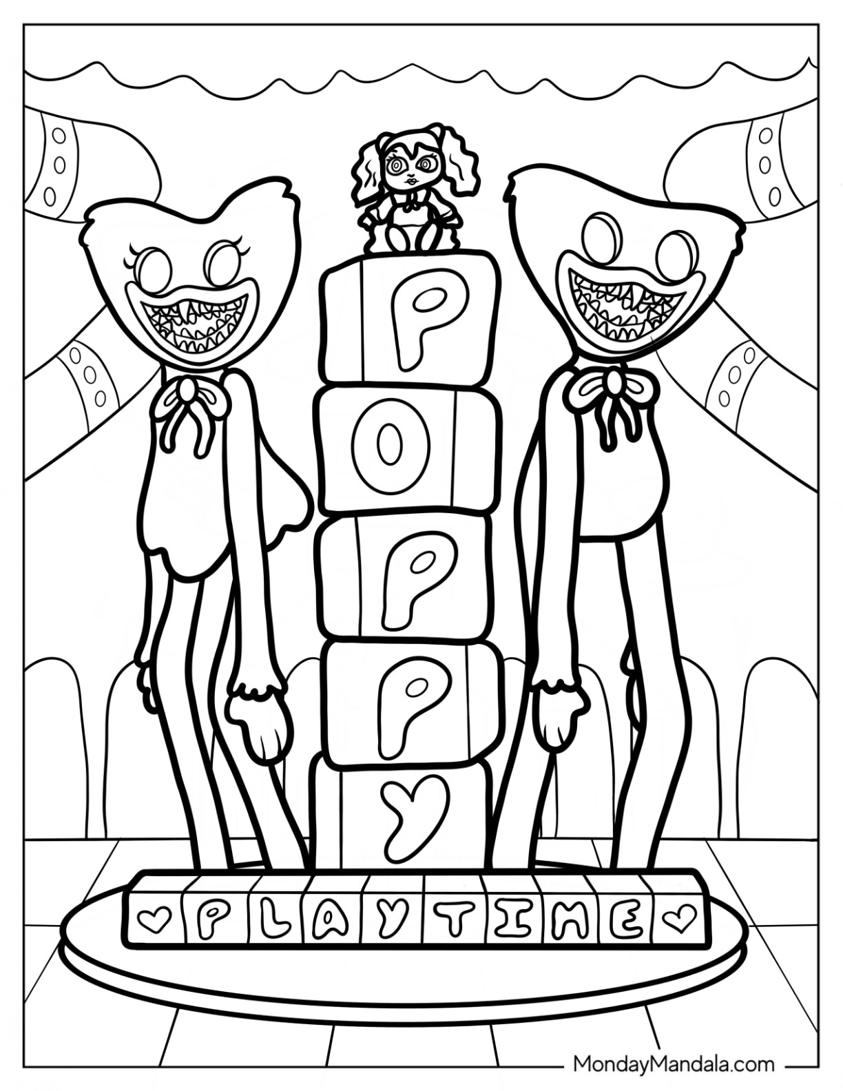 150+ Huggy Wuggy Coloring Pages FREE Printable 146