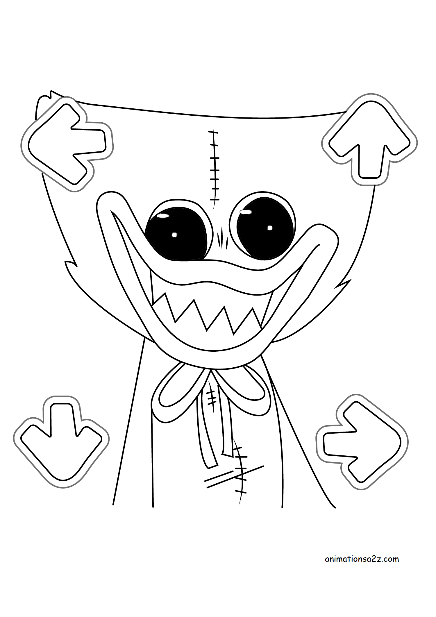 150+ Huggy Wuggy Coloring Pages FREE Printable 150