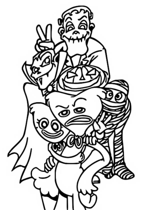 150+ Huggy Wuggy Coloring Pages FREE Printable 62