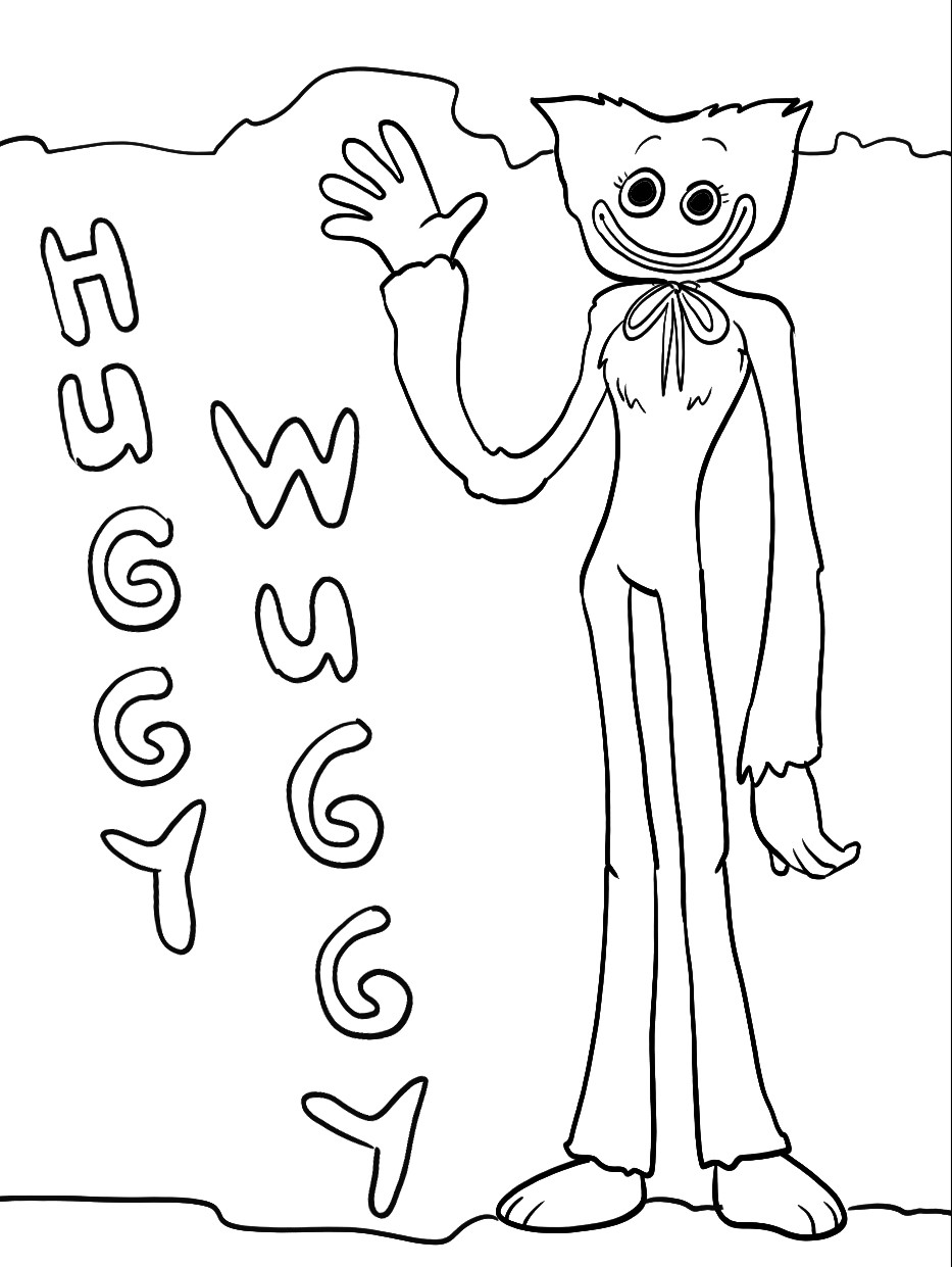 150+ Huggy Wuggy Coloring Pages FREE Printable 99