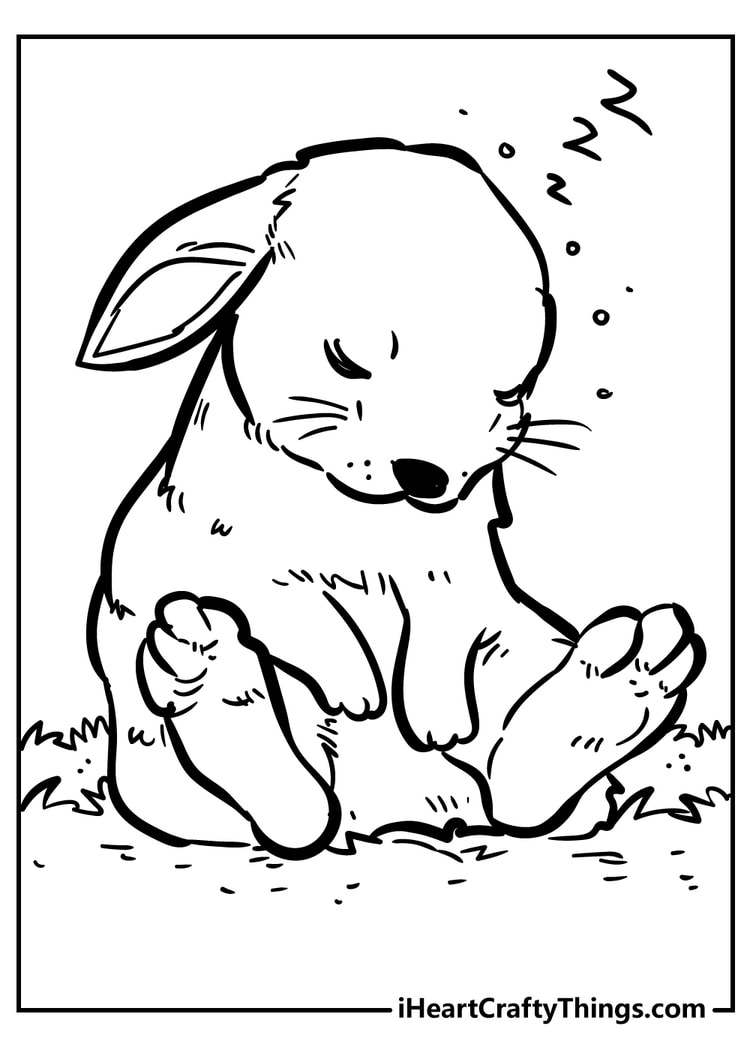 152+ Bunny Ear Coloring Pages Printable 112