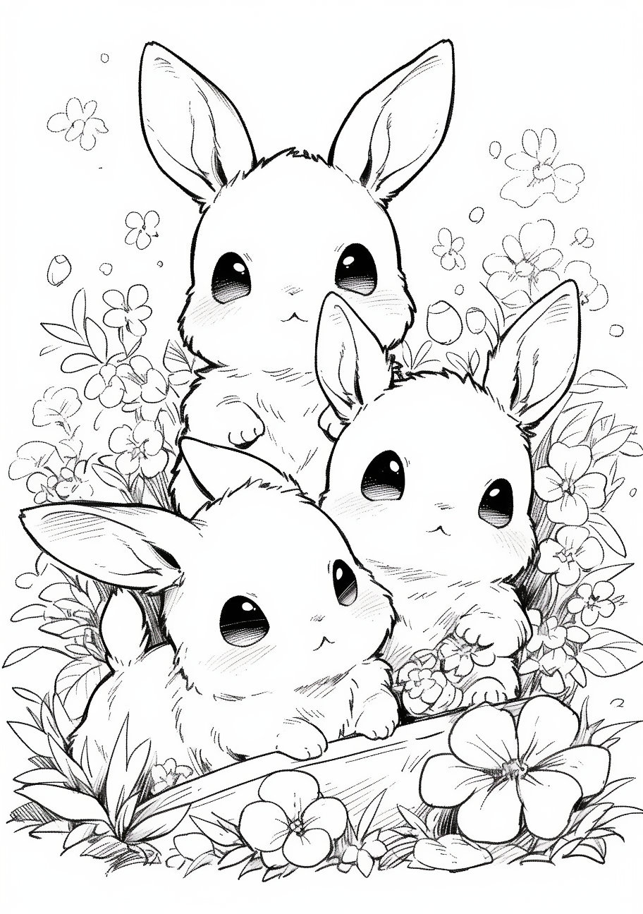 152+ Bunny Ear Coloring Pages Printable 116