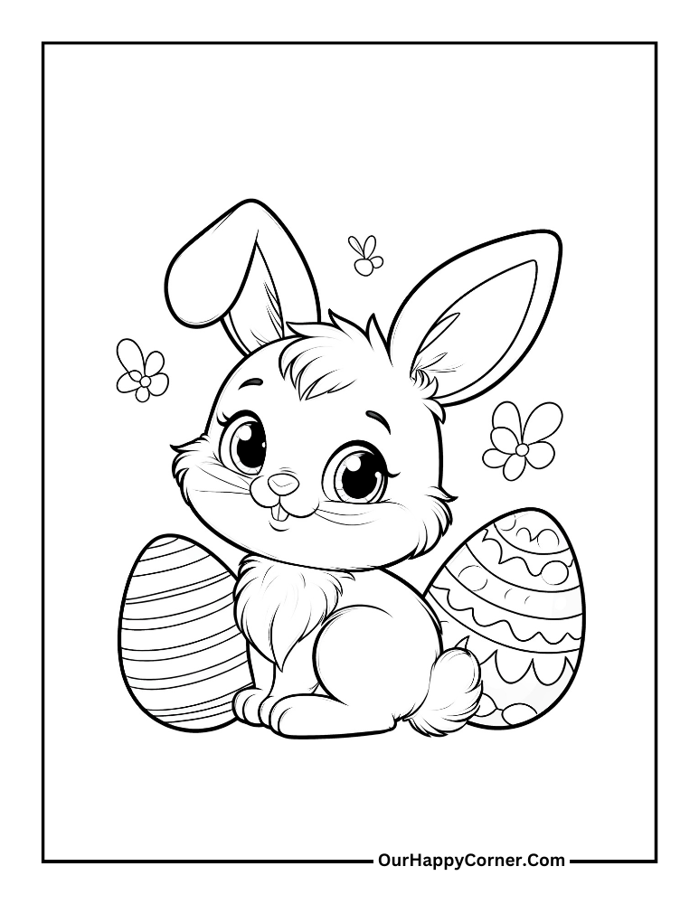 152+ Bunny Ear Coloring Pages Printable 121