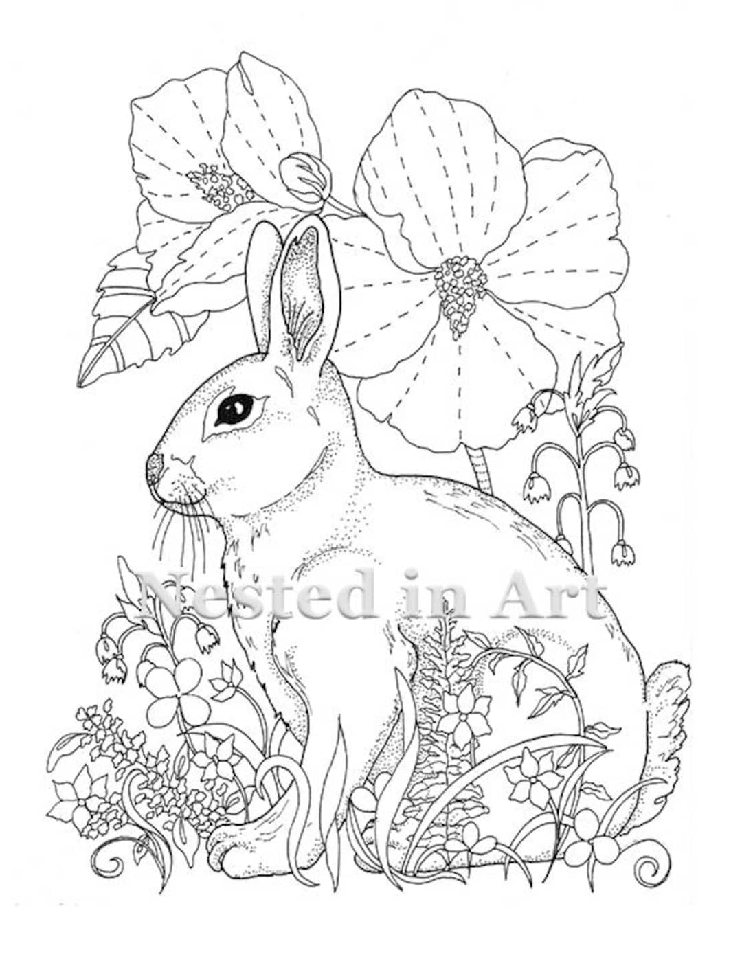 152+ Bunny Ear Coloring Pages Printable 127