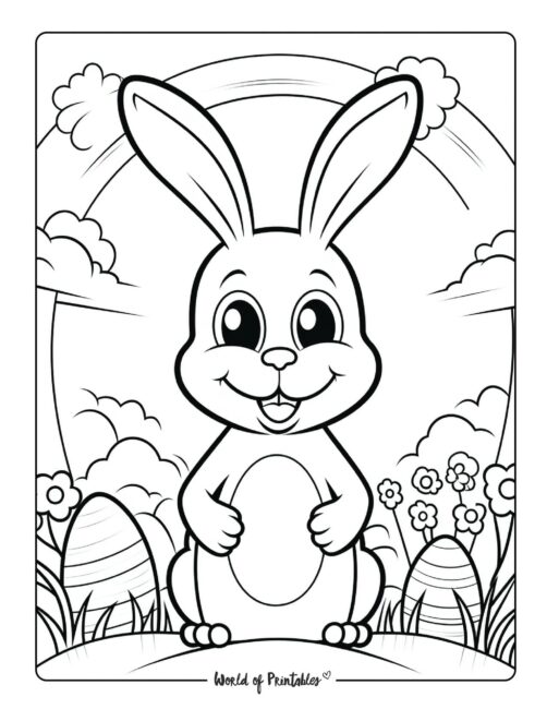 152+ Bunny Ear Coloring Pages Printable 129