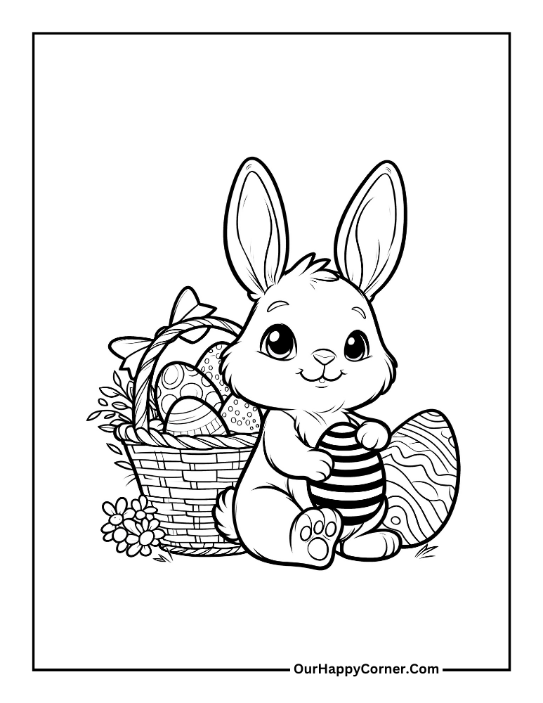 152+ Bunny Ear Coloring Pages Printable 143