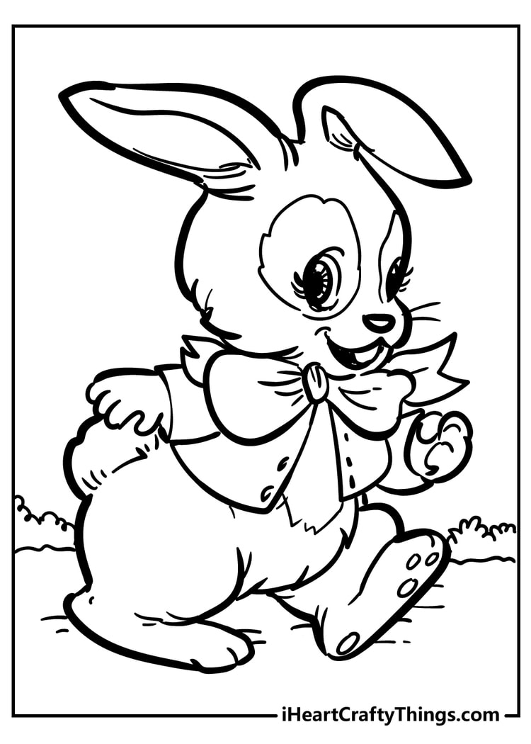 152+ Bunny Ear Coloring Pages Printable 25