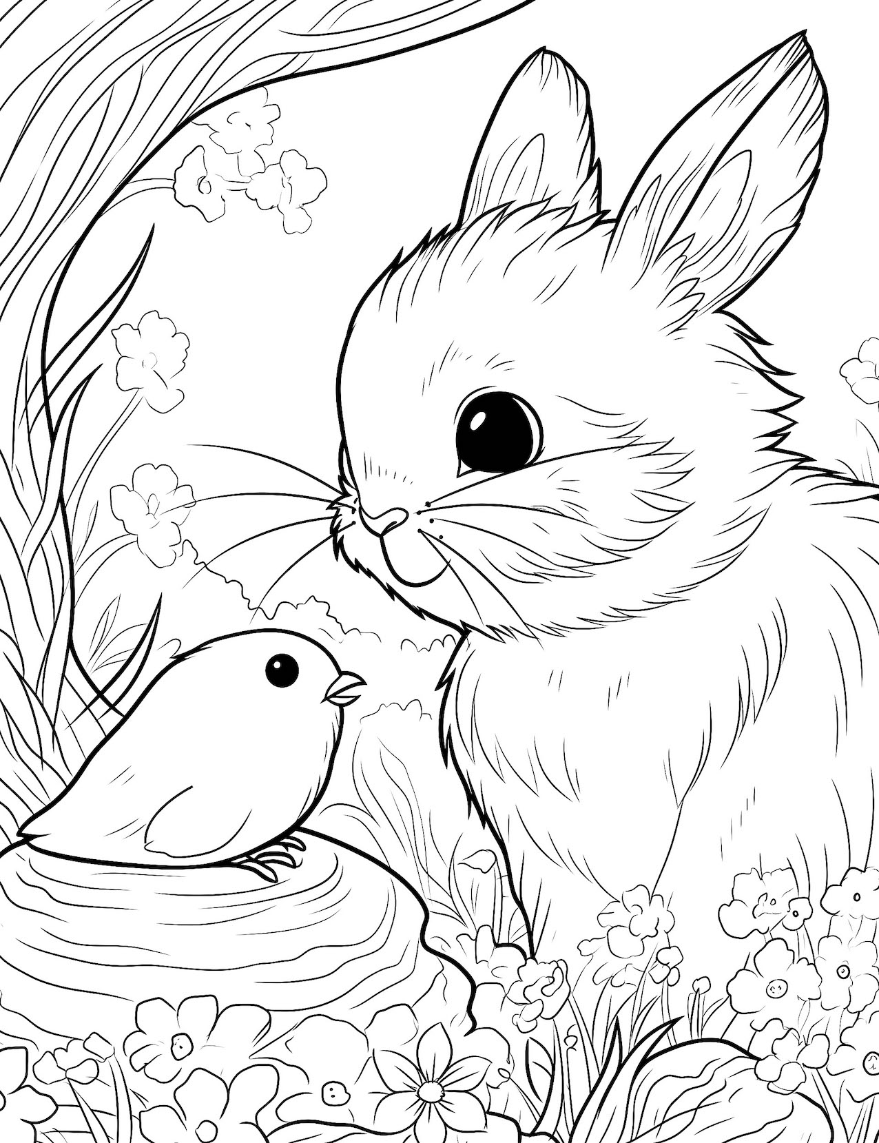 152+ Bunny Ear Coloring Pages Printable 35