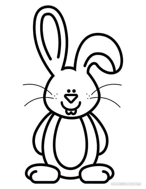 152+ Bunny Ear Coloring Pages Printable 44