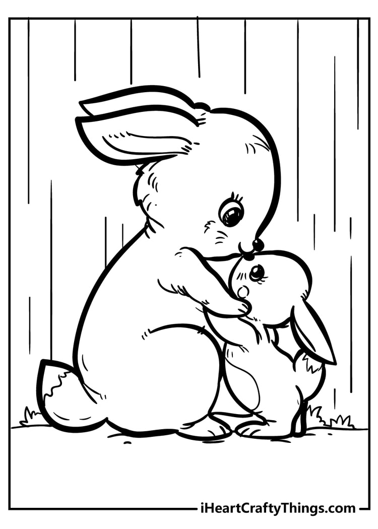 152+ Bunny Ear Coloring Pages Printable 47