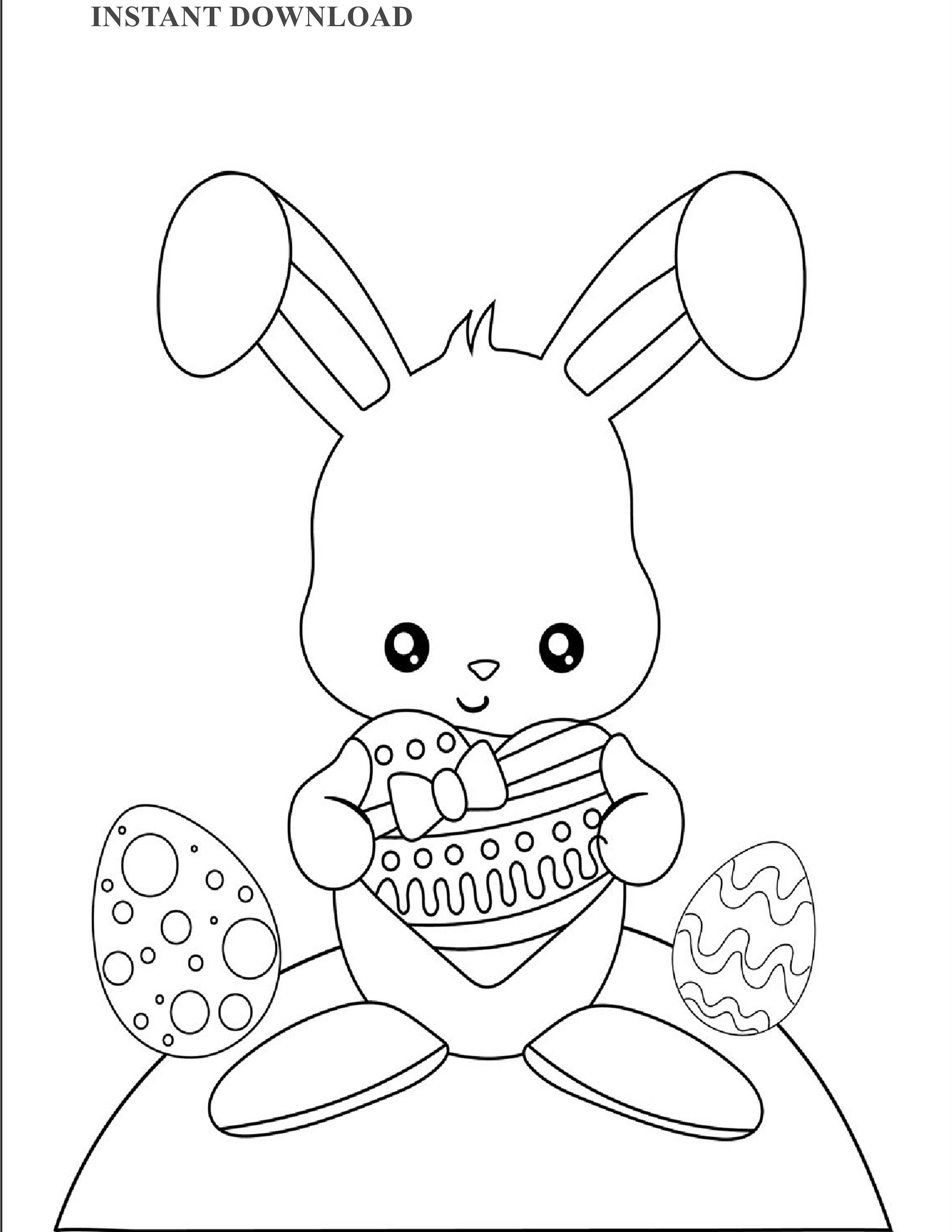 152+ Bunny Ear Coloring Pages Printable 52