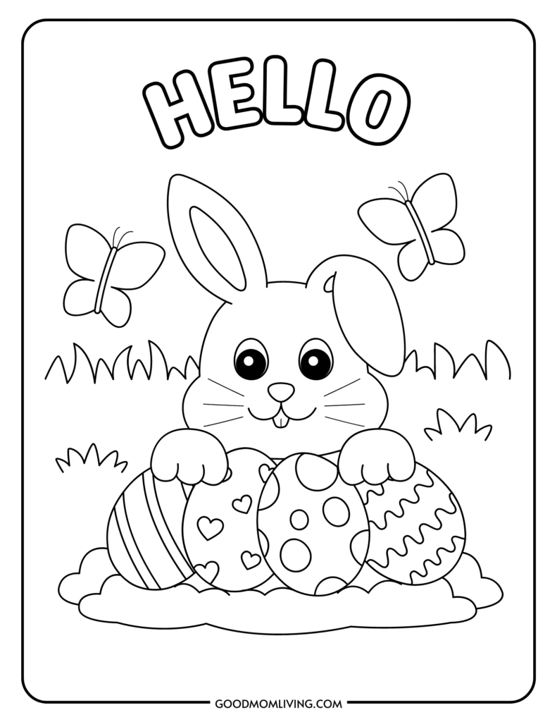 152+ Bunny Ear Coloring Pages Printable 63