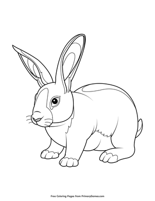 152+ Bunny Ear Coloring Pages Printable 67