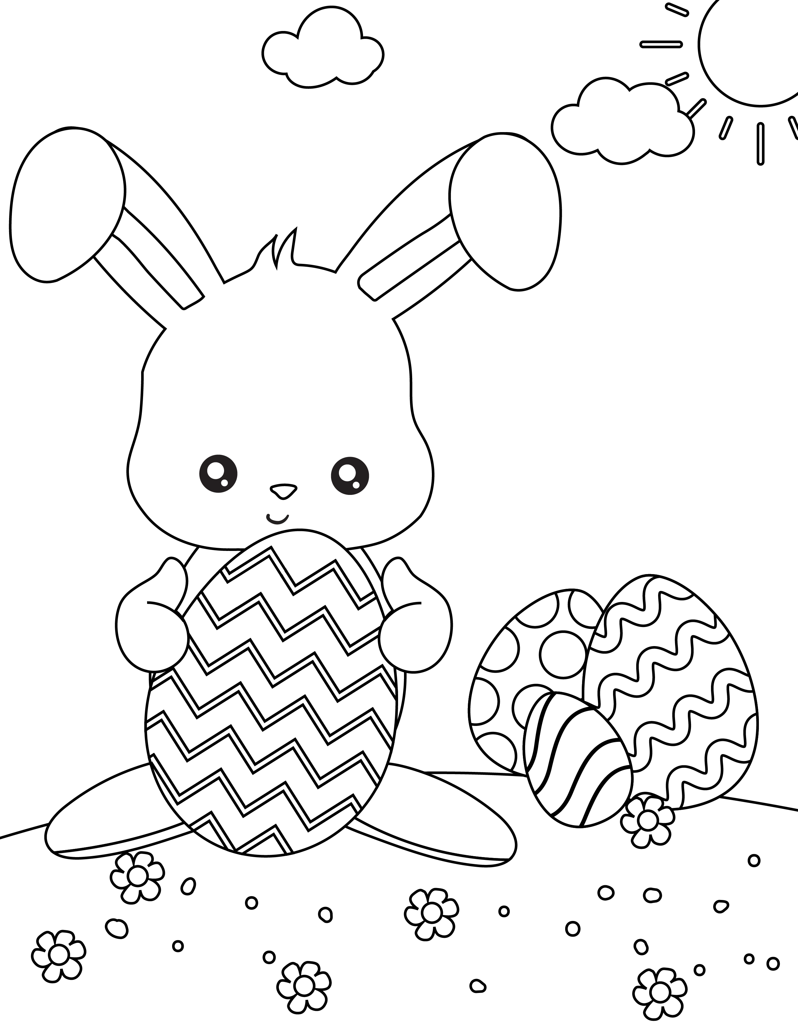 152+ Bunny Ear Coloring Pages Printable 79