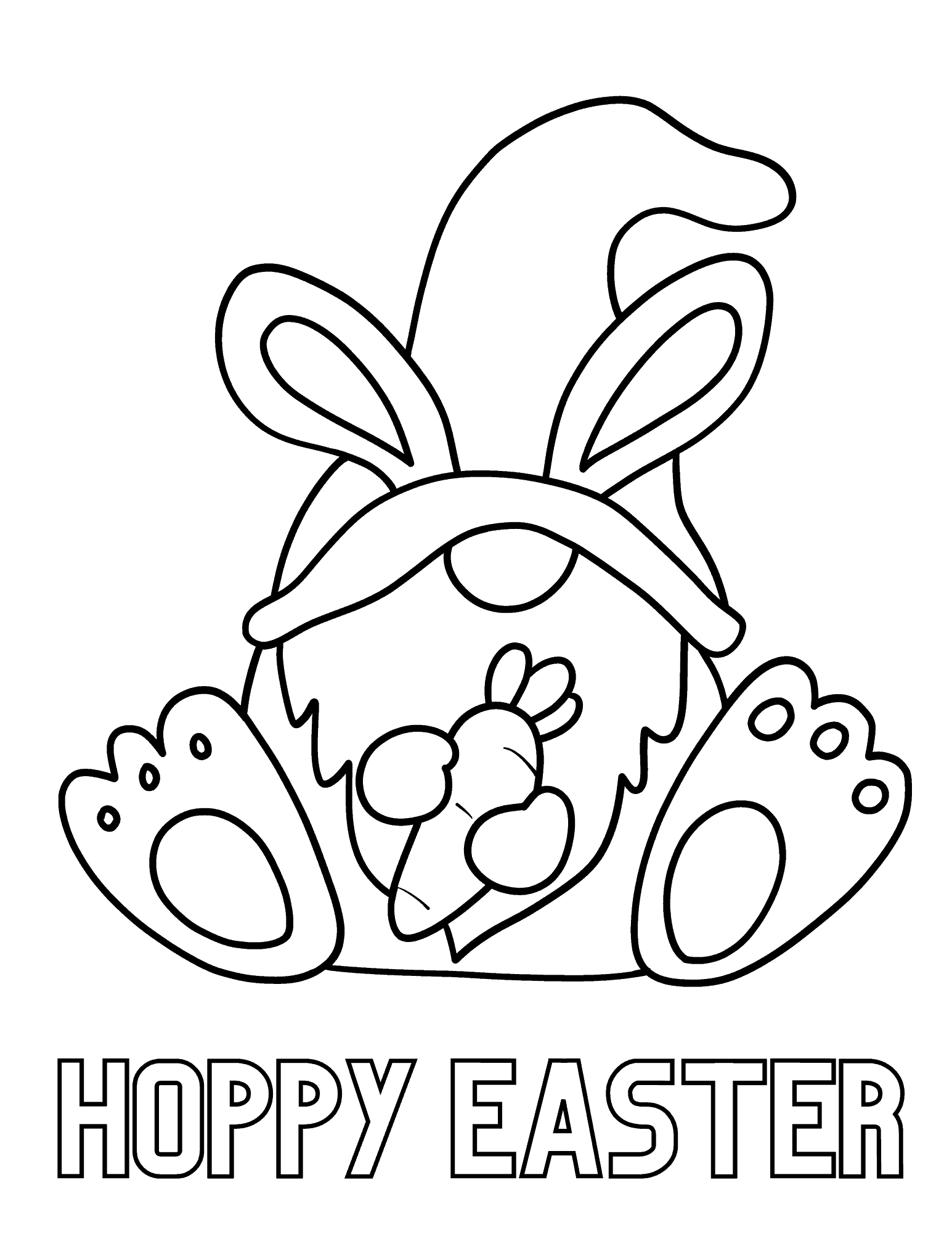 152+ Bunny Ear Coloring Pages Printable 83