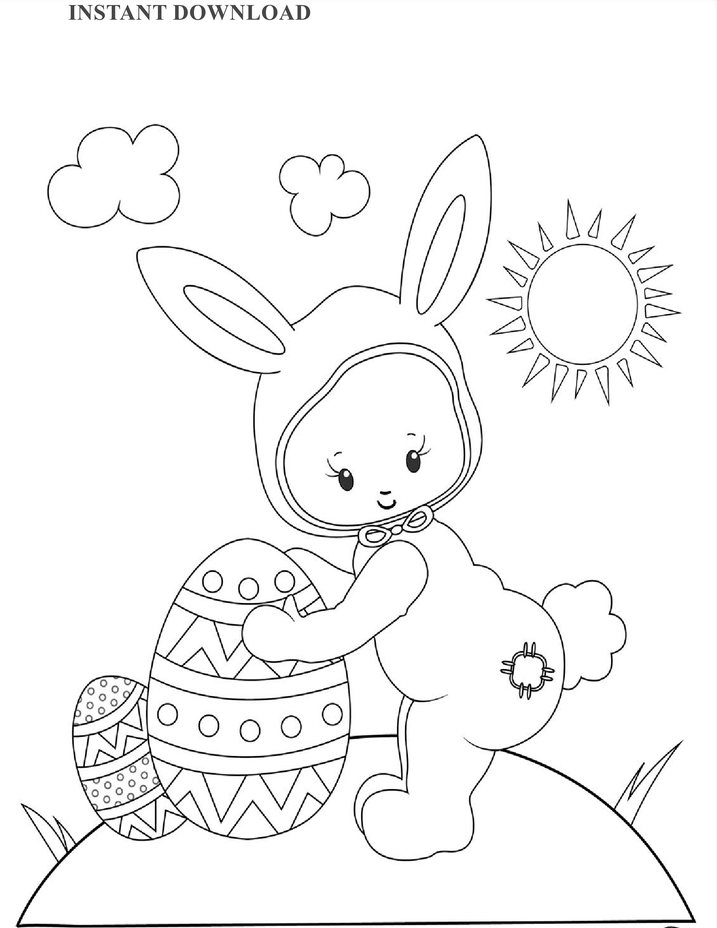 152+ Bunny Ear Coloring Pages Printable 92