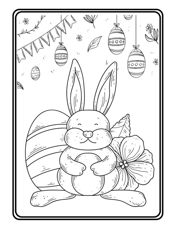 152+ Bunny Ear Coloring Pages Printable 96