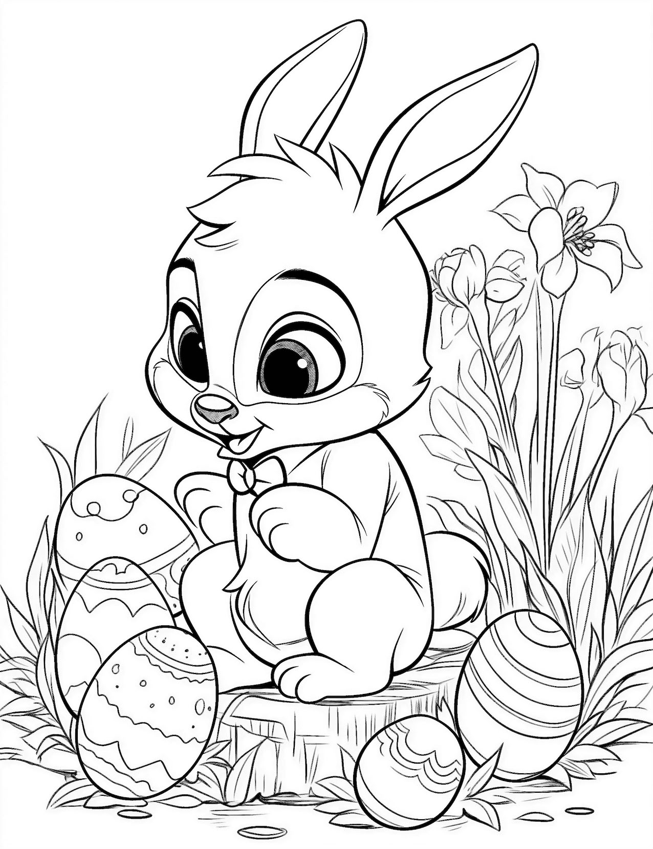 152+ Bunny Ear Coloring Pages Printable 98