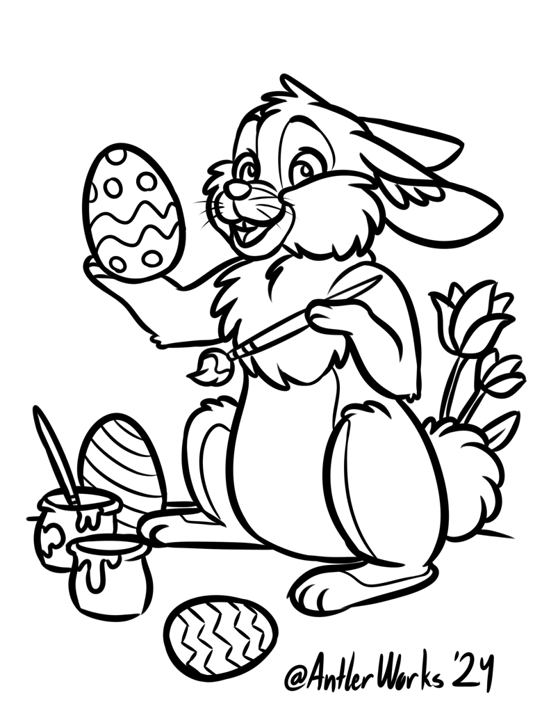 152+ Bunny Ear Coloring Pages Printable 99