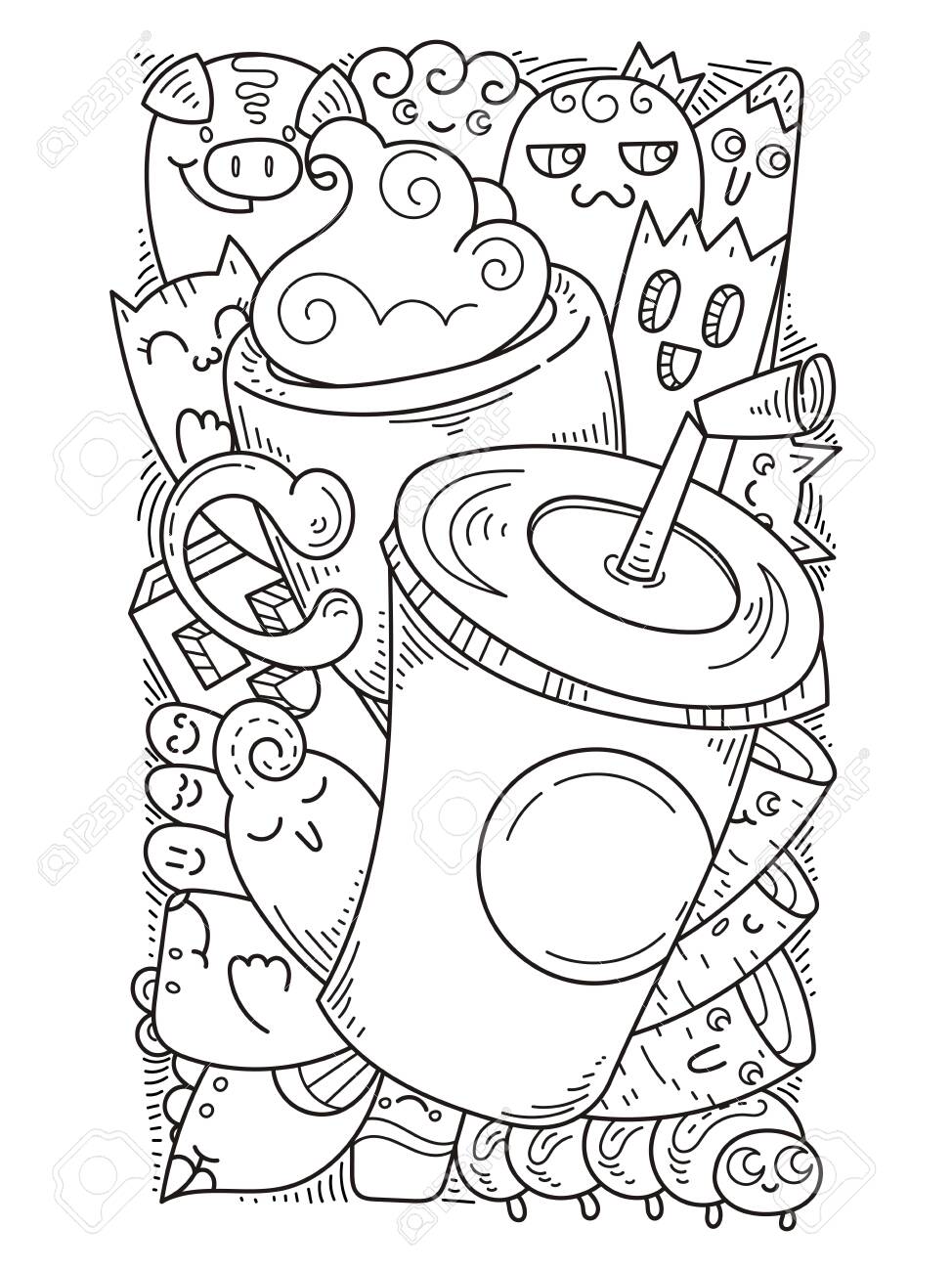 159 Coloring Pages with a Lot of Detail Printable 76