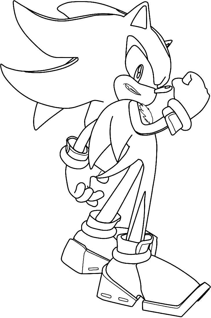 160+ Shadow Sonic Coloring Pages for Sonic Fans 13