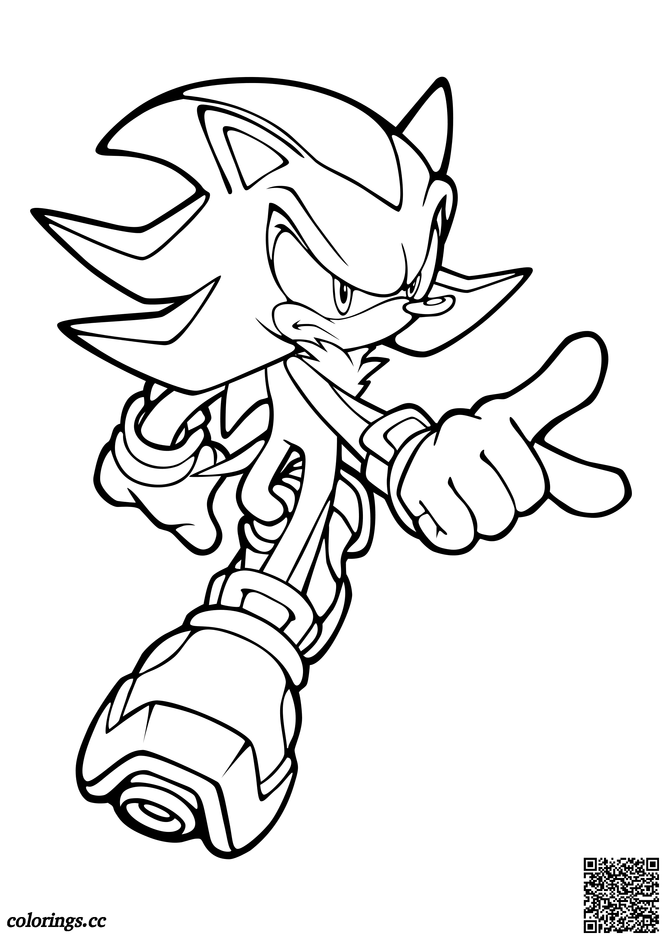 160+ Shadow Sonic Coloring Pages for Sonic Fans 34