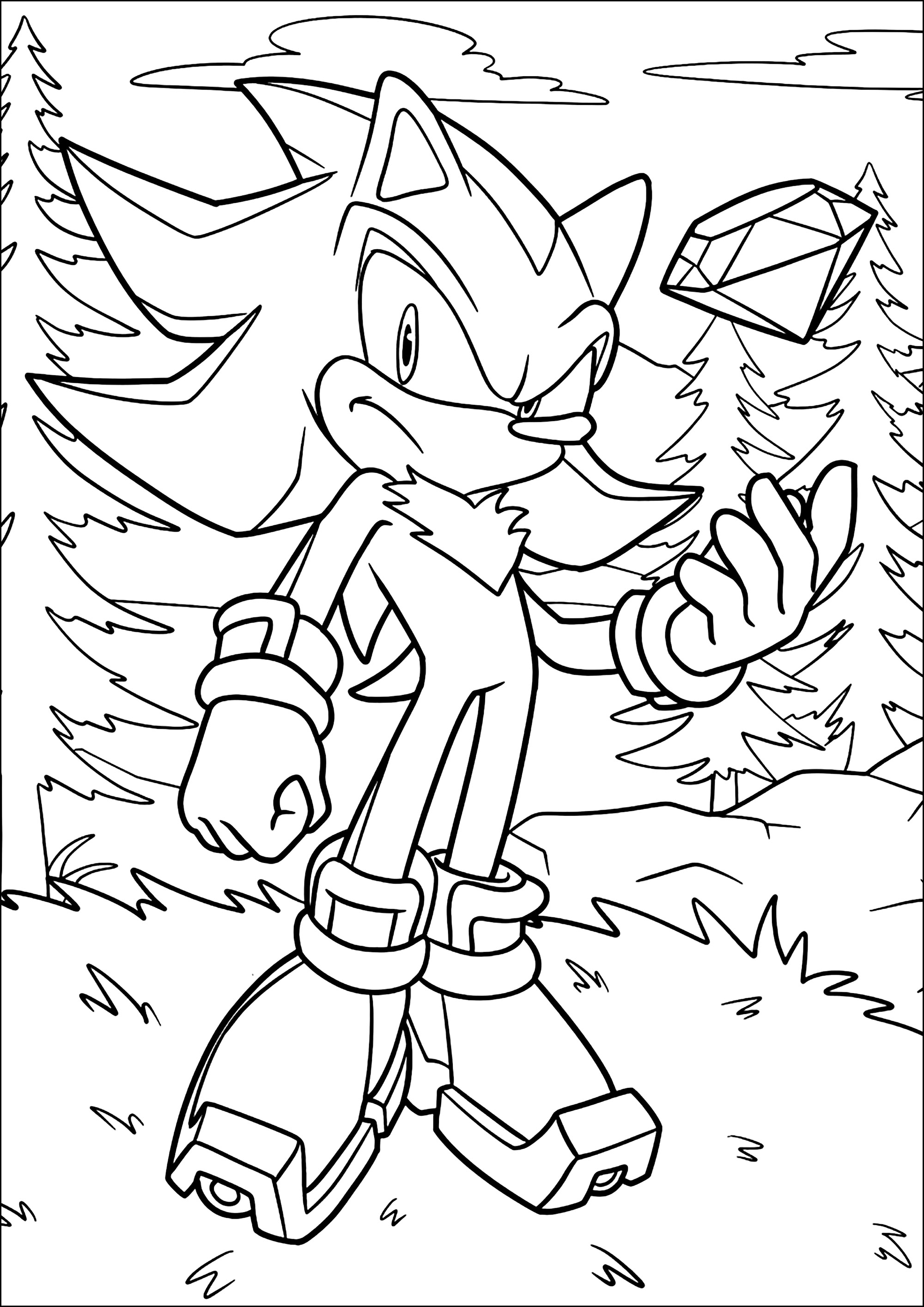 160+ Shadow Sonic Coloring Pages for Sonic Fans 5