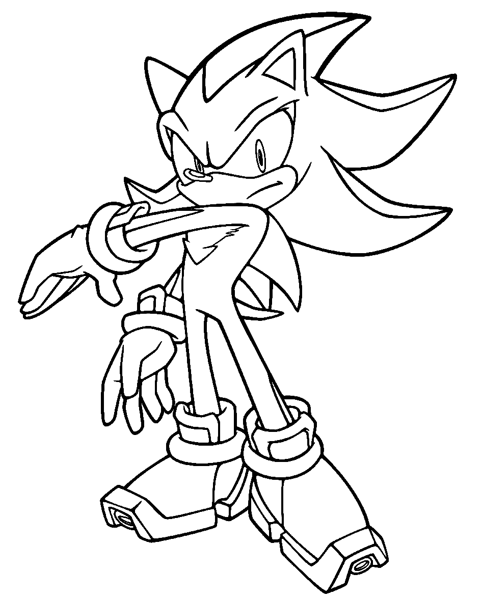 160+ Shadow Sonic Coloring Pages for Sonic Fans 8