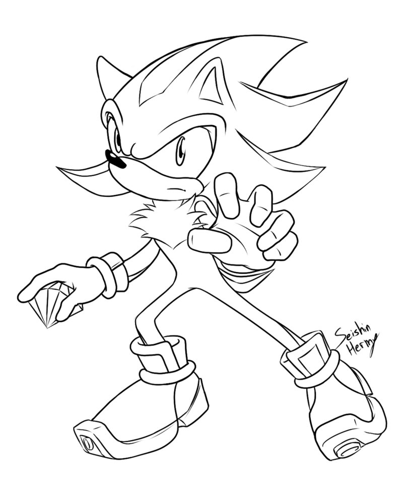 160+ Shadow Sonic Coloring Pages for Sonic Fans 83