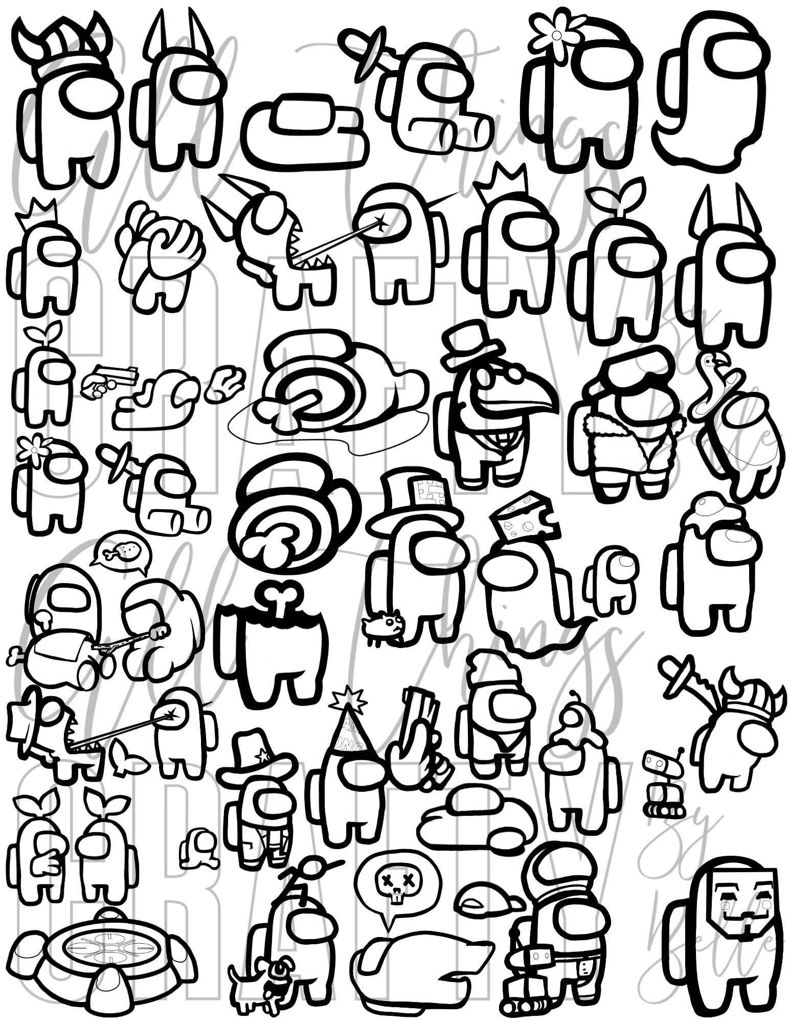 173 Among Us Coloring Pages FREE Printable 1