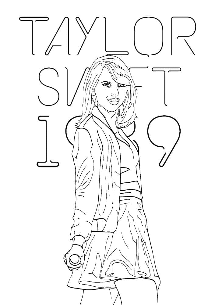 190+ Taylor Swift Coloring Pages Easy Printable 108