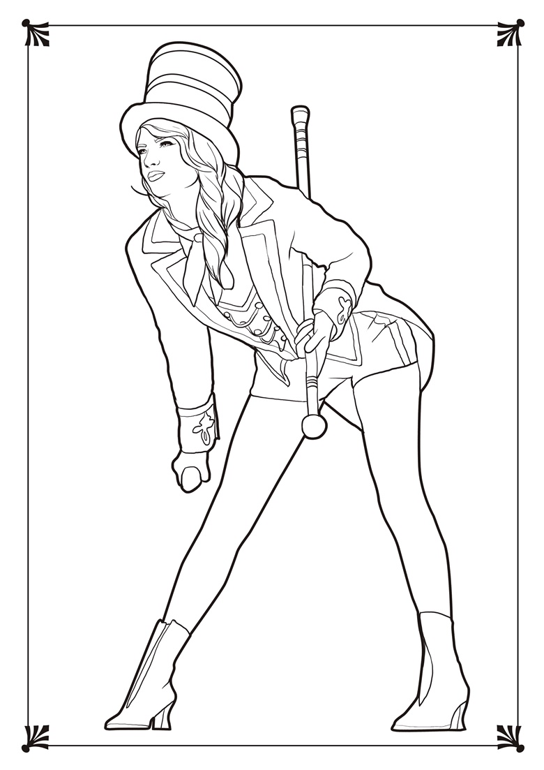 190+ Taylor Swift Coloring Pages Easy Printable 114