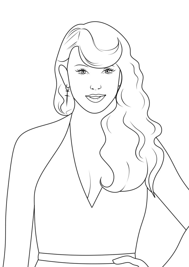 190+ Taylor Swift Coloring Pages Easy Printable 116