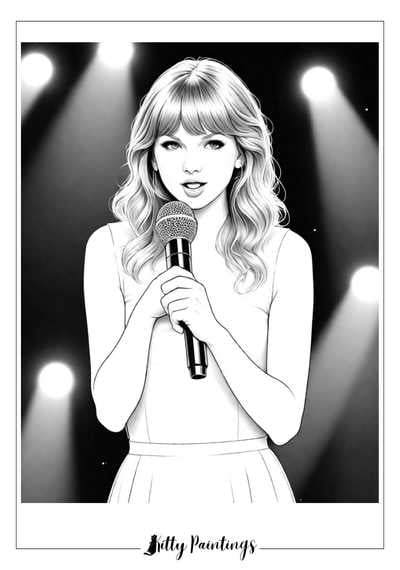 190+ Taylor Swift Coloring Pages Easy Printable 117