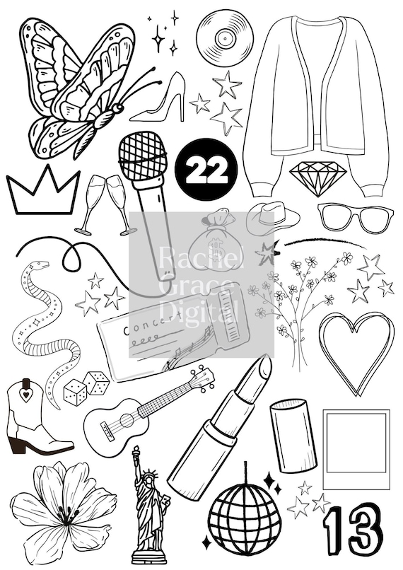 190+ Taylor Swift Coloring Pages Easy Printable 12