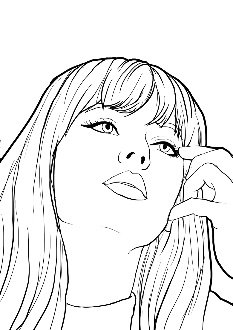 190+ Taylor Swift Coloring Pages Easy Printable 127