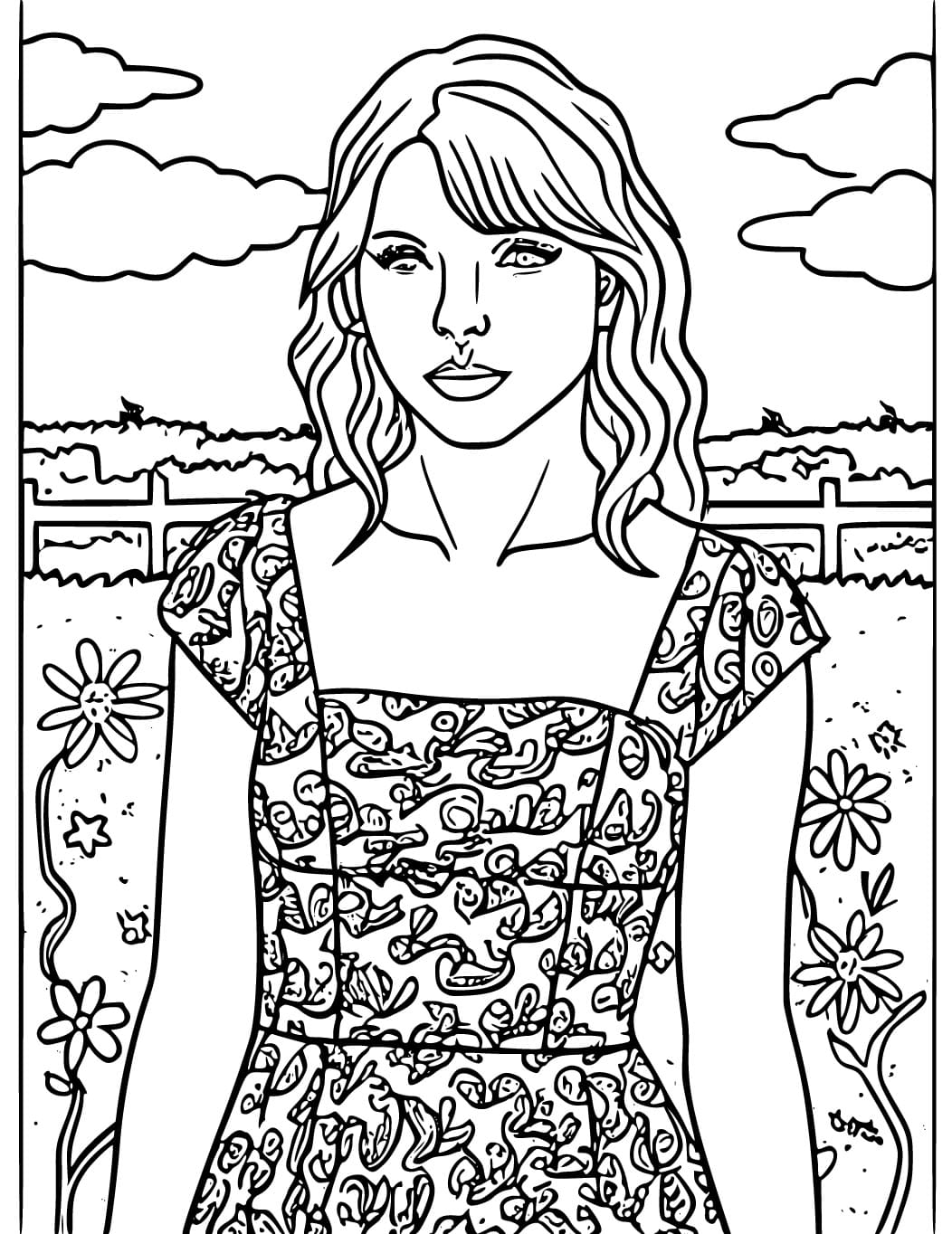 190+ Taylor Swift Coloring Pages Easy Printable 149