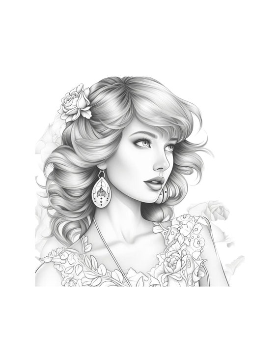 190+ Taylor Swift Coloring Pages Easy Printable 168