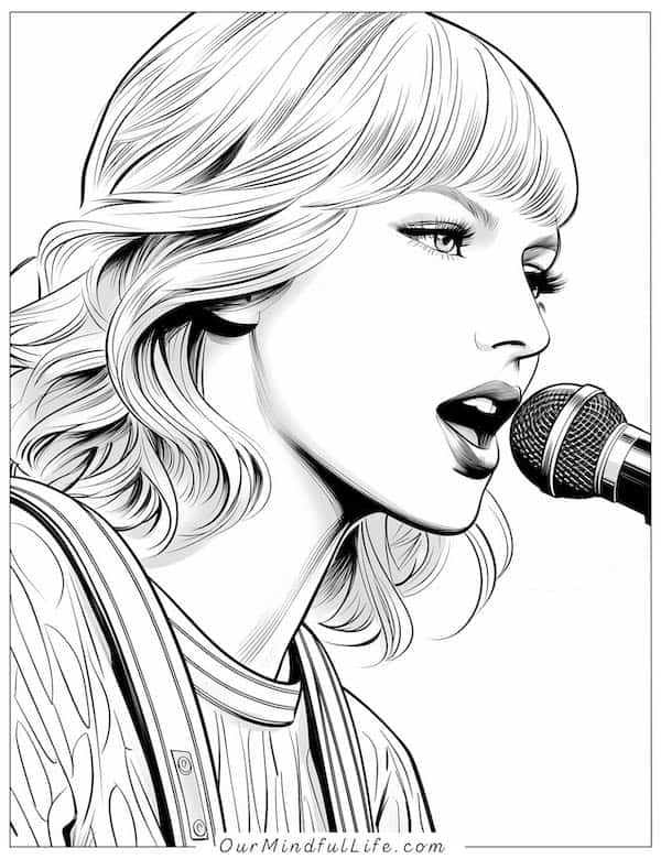 190+ Taylor Swift Coloring Pages Easy Printable 18