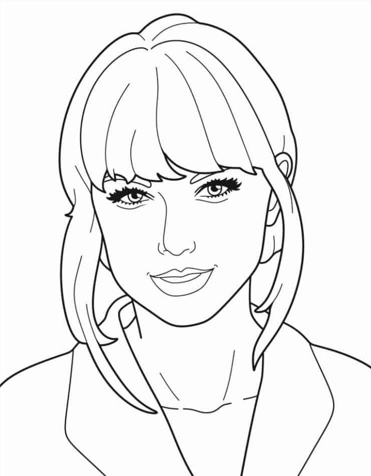 190+ Taylor Swift Coloring Pages Easy Printable 20