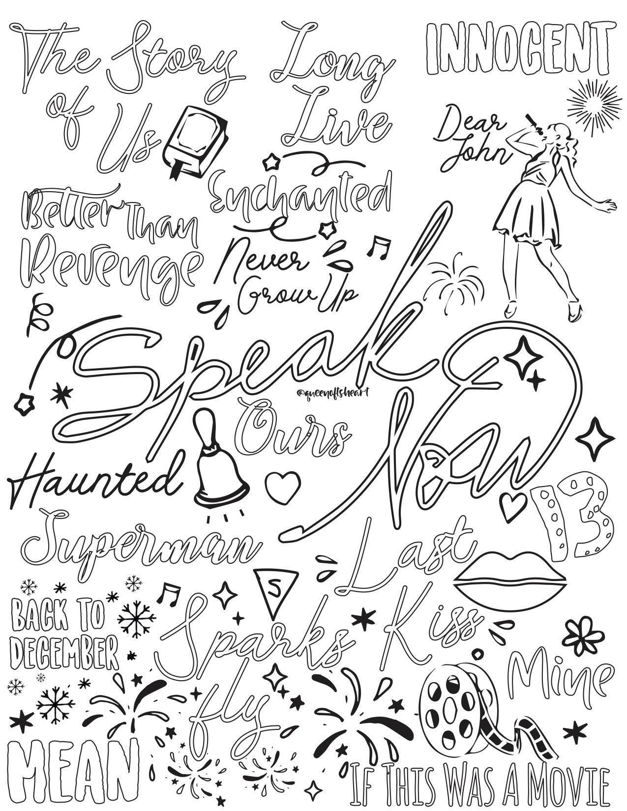 190+ Taylor Swift Coloring Pages Easy Printable 24