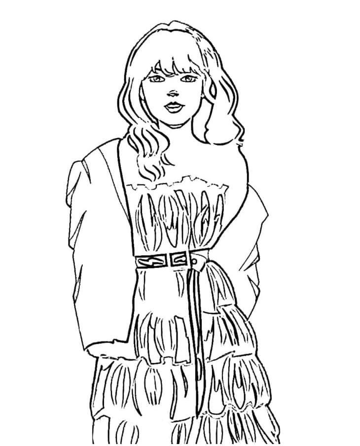 190+ Taylor Swift Coloring Pages Easy Printable 32