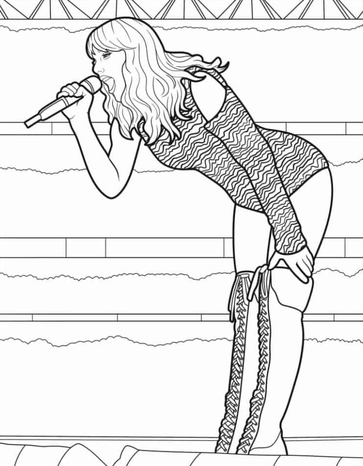 190+ Taylor Swift Coloring Pages Easy Printable 37