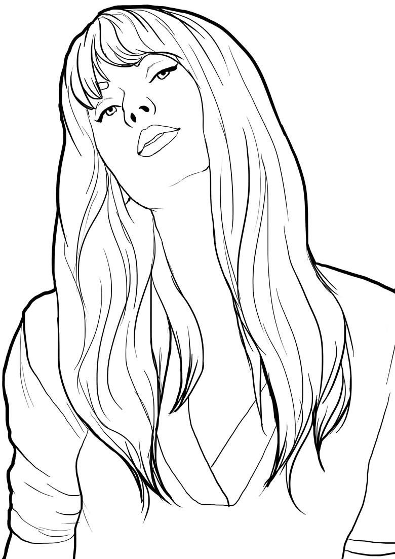 190+ Taylor Swift Coloring Pages Easy Printable 43